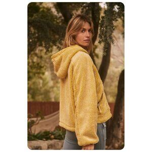Free People Yellow Teddy Jacket